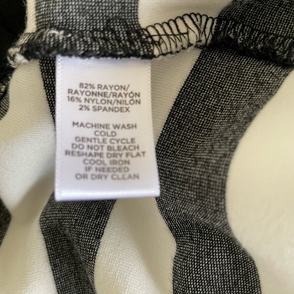 Loft Black/Ivory Striped Dress - Picture 5 of 5